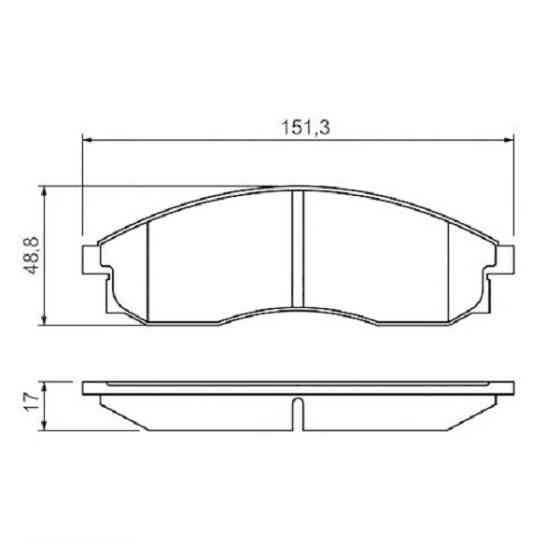 Гальмівні колодки Bosch дискові передні HYUNDAI Elantra 1.6,1.8i/MITSUBISHI L 200 2. 0986424340 Харків