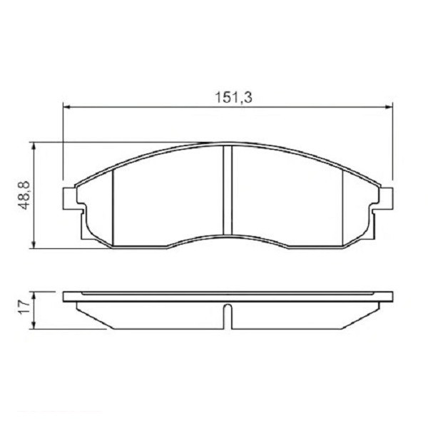 Гальмівні колодки Bosch дискові передні HYUNDAI Elantra 1.6,1.8i/MITSUBISHI L 200 2. 0986424340 Харків - фото 1