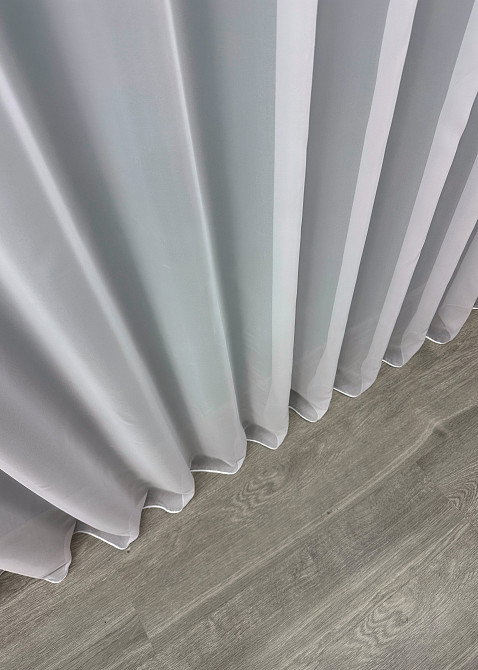 Тюль VR-Textil Вуаль 1547т Шифон однотонный Белый 250х250 см (42-0502) Киев - изображение 8