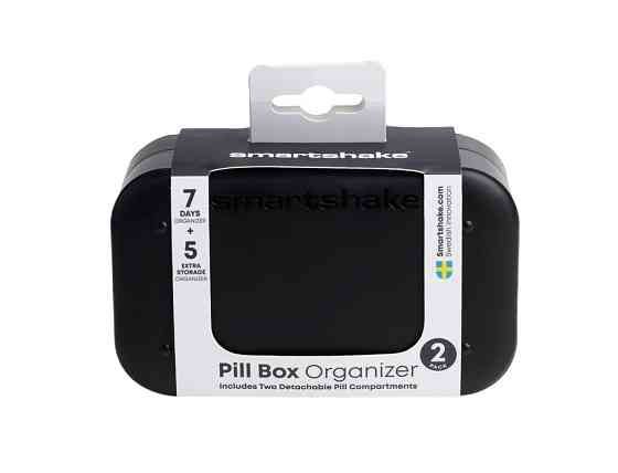 Таблетниця Smartshake Pillbox Organiser 2-pack Black Луцьк