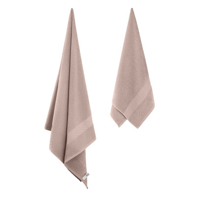 Рушник Ardesto набір махрових Essence 50х90 см, 70х140 см, 2шт, 100% бавовна, бежевий (ART2358BE) Вінниця - фото 5