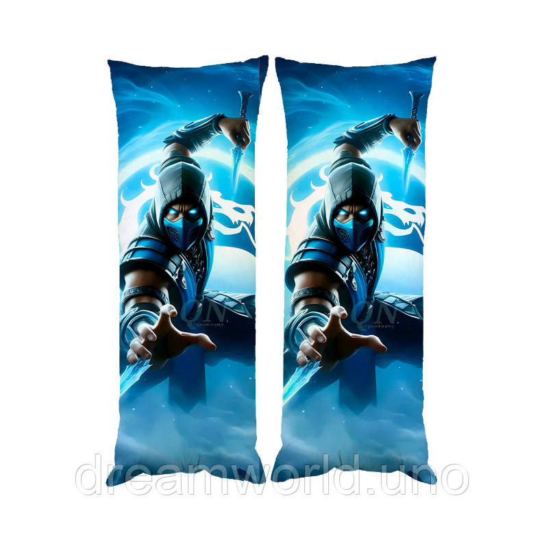 Подушка дакімакура Саб Зіро Mortal Kombat декоративна подушка для обіймання 50х150 Харків - фото 1