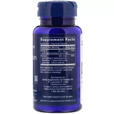 Минералы Life Extension Супер Комплекс Селен, Super Selenium, 100 Вегетарианских Ка (LEX-17781) Винница - изображение 2