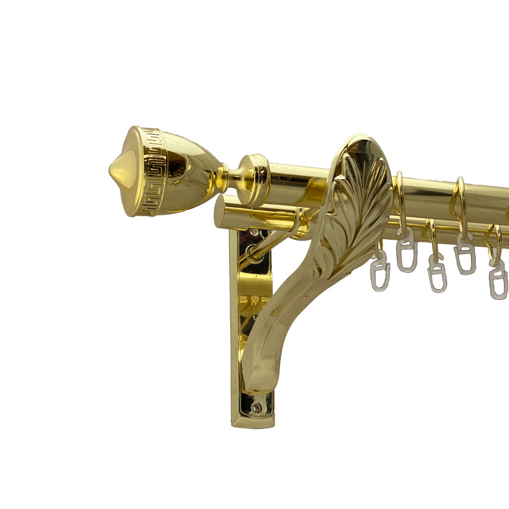 Карниз Orvit Афіна металевий дворядний ретро Золото 25\19 мм 160 см (00-00009686) Львів - фото 1