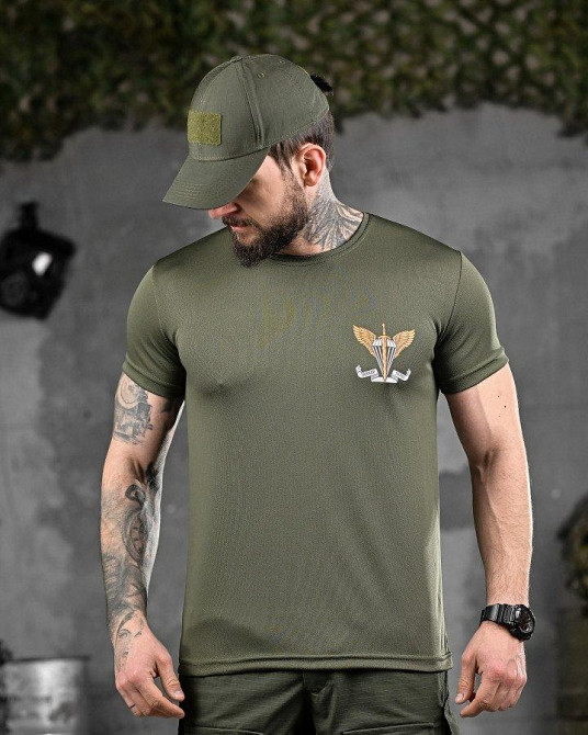 Тактична потовідвідна футболка завжди перша олива ДЛ6472 Одеса - фото 2