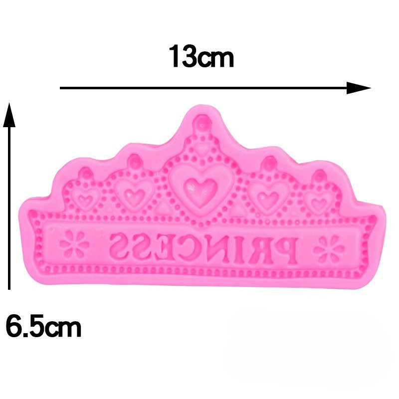 Молд силіконовий Корона 130 на 65 мм рожевий Київ - фото 2