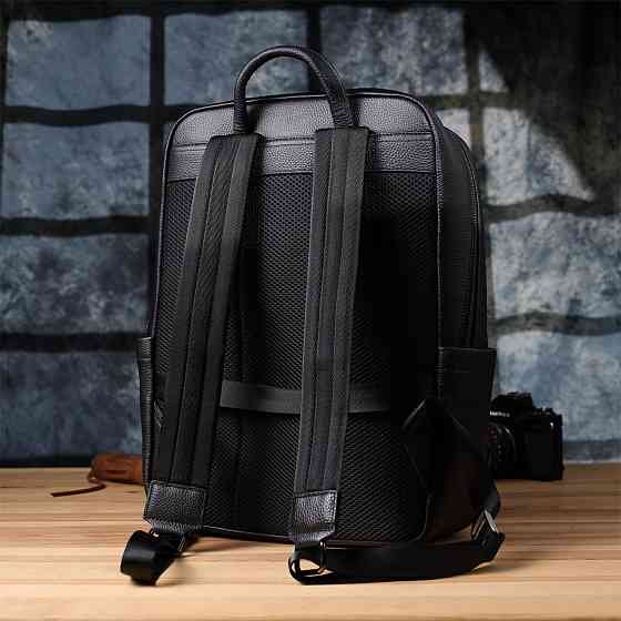 Чоловічий рюкзак з натуральної шкіри Vintage 23052 Чорний Київ