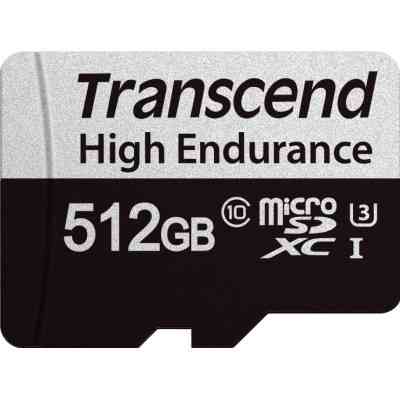 Карта пам&apos;яті Transcend 512GB microSDXC class 10 UHS-I U3 High Endurance (TS512GUSD350V) Вінниця