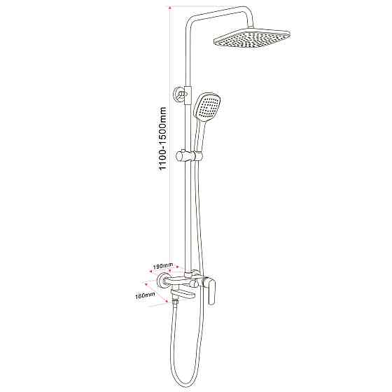 Душевая система Globus Lux LAGUNA GLA-0002NE (000032097) Киев