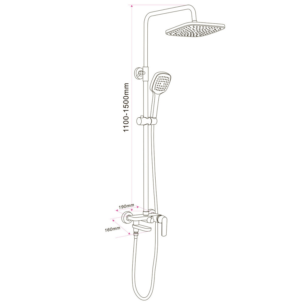 Душевая система Globus Lux LAGUNA GLA-0002NE (000032097) Киев - изображение 2
