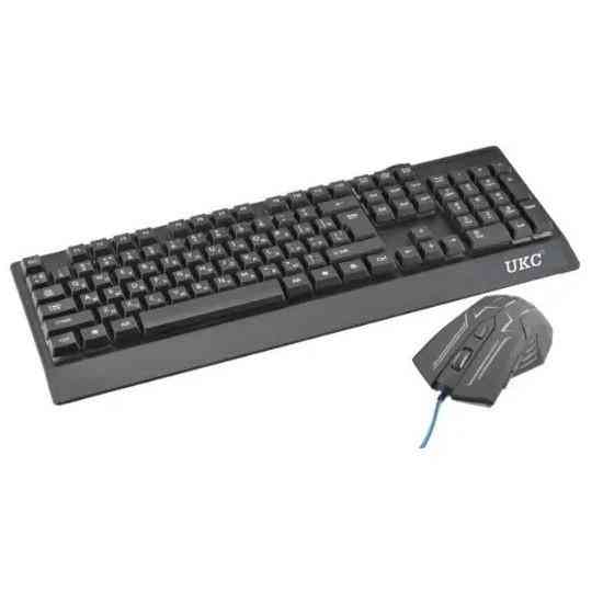 Клавиатура+мышка UKC с LED подсветкой от USB M-710, клавиатура игровая с подсветкой и мышкой QF-51 Львов