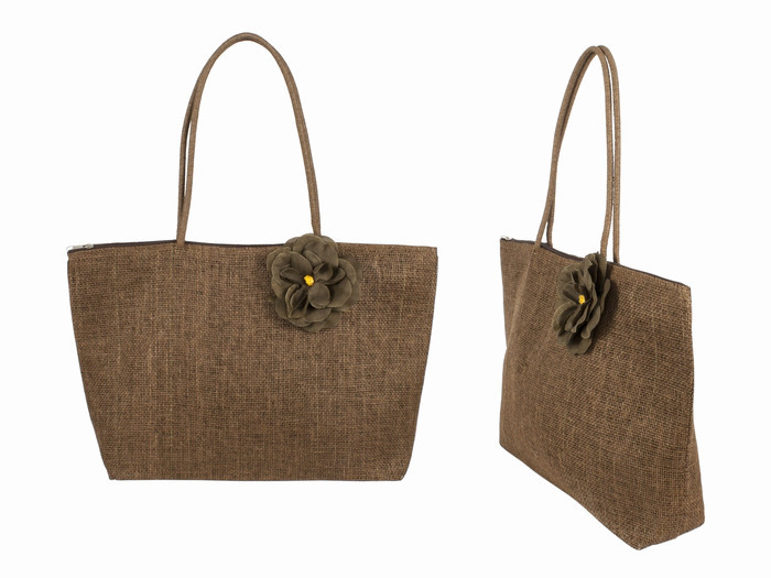 Сумка женская из ткани коричневая Киев - изображение 1