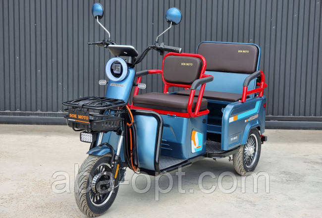 Електричний трицикл з кузовом SOK X3 МАХ 2000W-72V-28Ah шини 10" купити в інтернет-магазині Одеса - фото 3