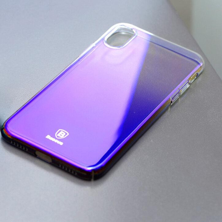 Чехол Baseus для iPhone X/Xs Glaze Purple (WIAPIPHX-GC01) Киев - изображение 4