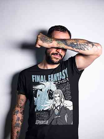 Футболка з аніме принтом Старрй Мако Реактор Фінал оверсайз (S/M/L) Чорний AnimeJ0560 Дніпро