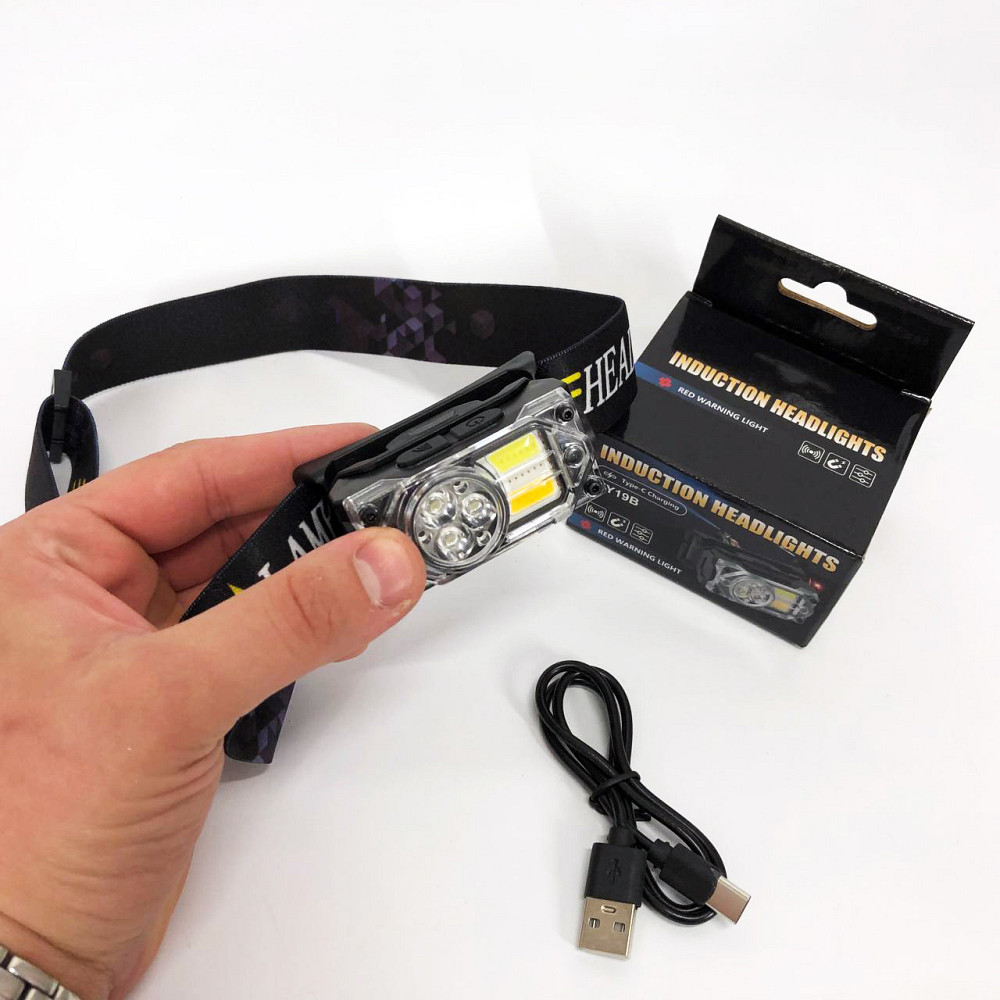 Led headlamp налобный фонарь YY-19B-3SMD+2COB(white+yellow+red), Фонарик налобник DW-44 Львов - изображение 7