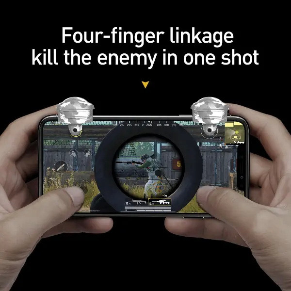 Ігровий контролер (джойстик, геймпад, тригер) Baseus Level 3 Helmet PUBG Gadget GA03 (Camouflage Сірий) Николаев - изображение 4