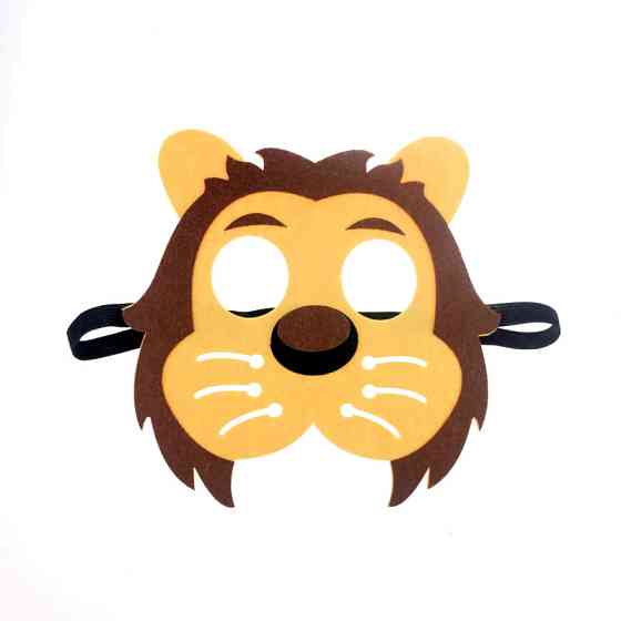 Детская маска из фетра Лев one size разноцветный Киев