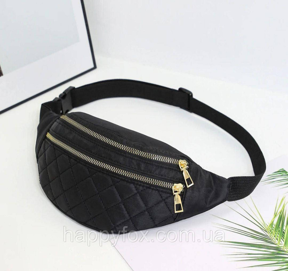 Водонепроникна жіноча поясна сумка-бананка прошита Львів - фото 1