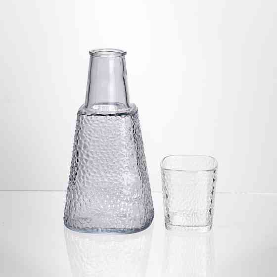 Yiwu Глечик 1 літр зі склянкою 1 шт по 200 мл Прозорий HP-19-PYF-3 Коломия