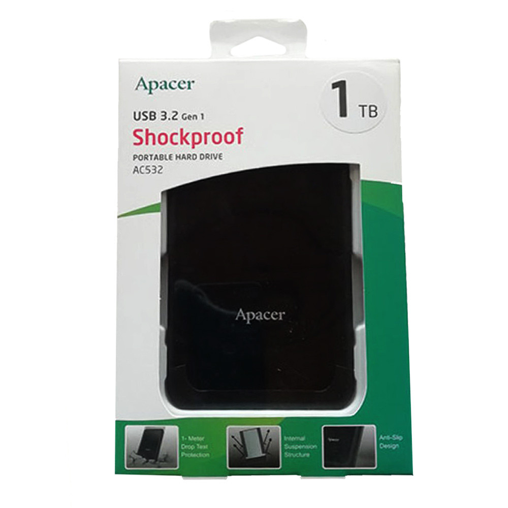 Внешний жесткий диск PHD External 2.5'' Apacer USB 3.2 Gen. 1 AC532 1TB Black Киев - изображение 2