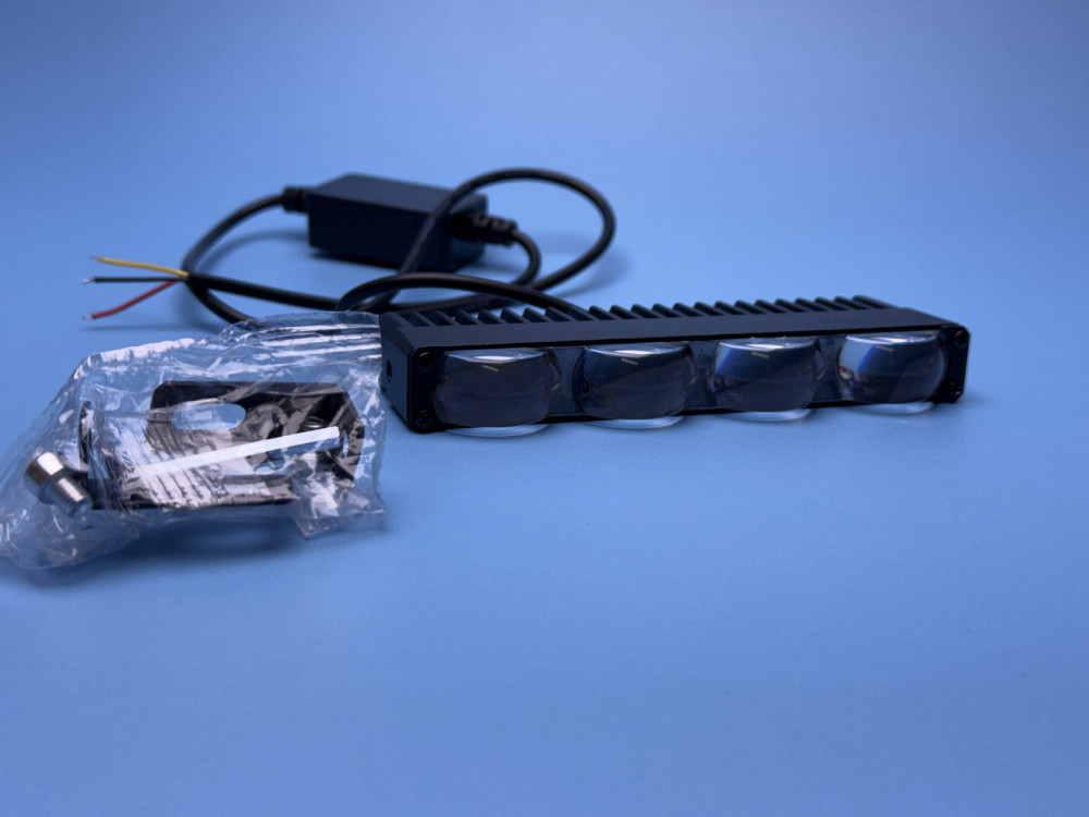 Фара рабочего света LED однорядная 130 мм SPOT — 8 диодов с линзой (Белый + Желтый свет), четкая СТГ Харьков - изображение 2