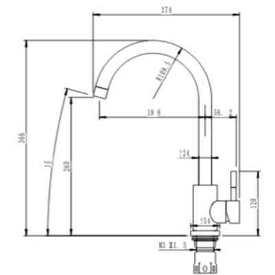 Змішувач Interline RUBIO sateen Вінниця