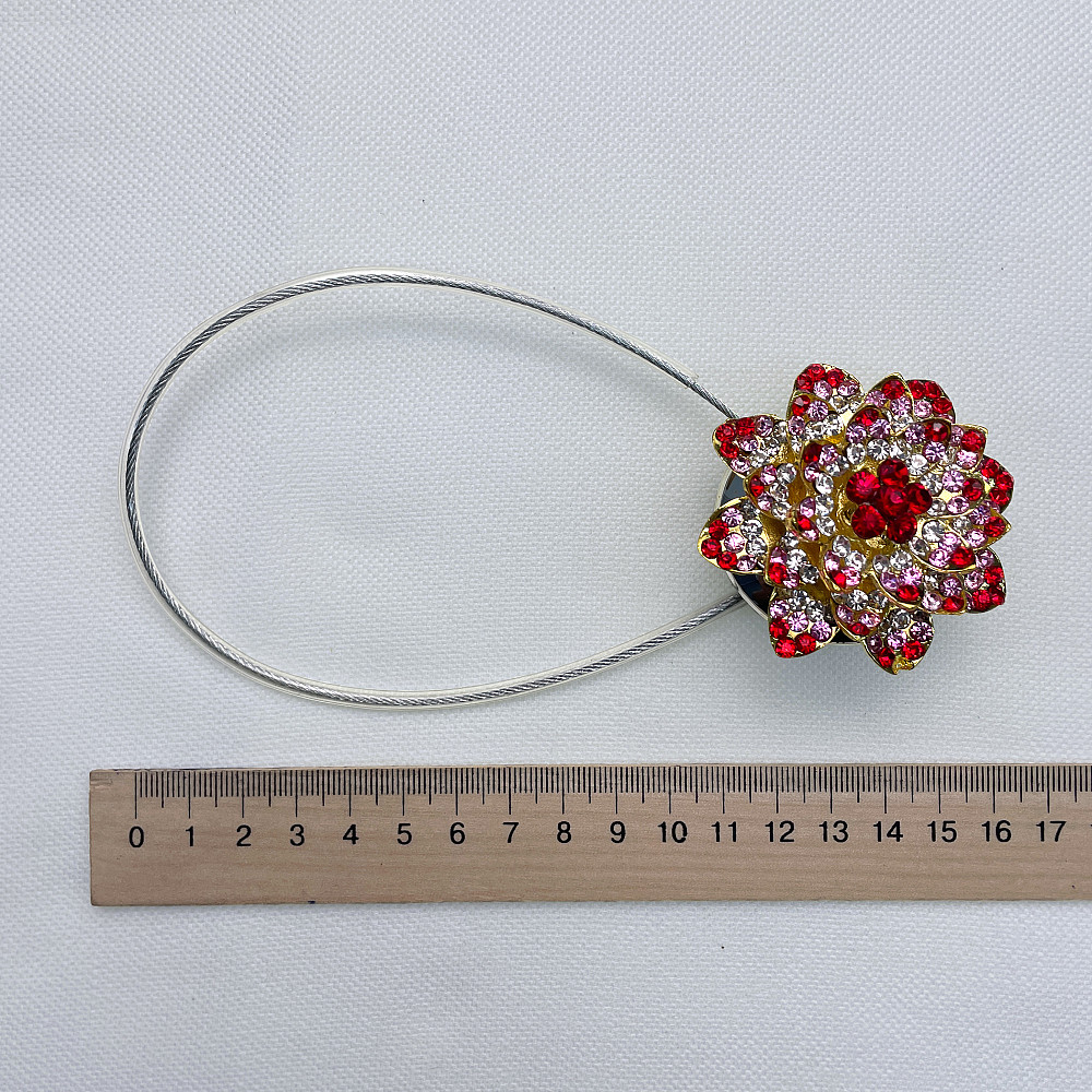 Магніти для штор та гардин "Flowers" набір 2 шт Червоний з золотистим (81-215) Київ - фото 7