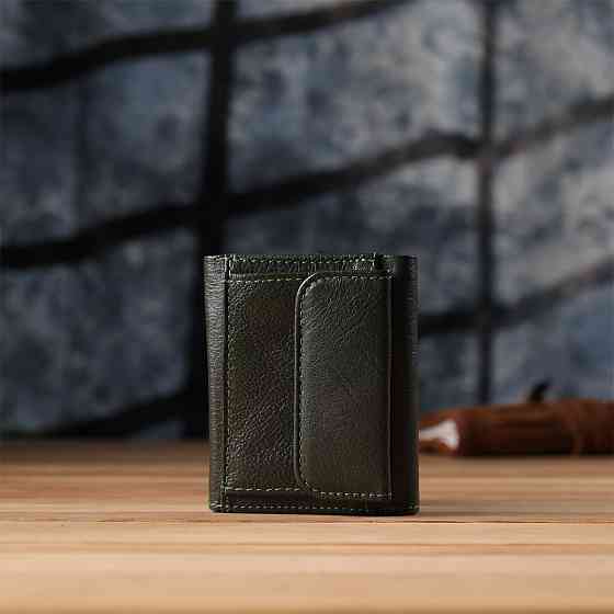 Жіночий мініатюрний гаманець із натуральної шкіри ST Leather 23083 Зелений Київ