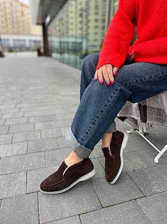 Лофери жіночі Notta bene T-0224 коричневі (зима, замша натуральна) (5707) 38 Коломия