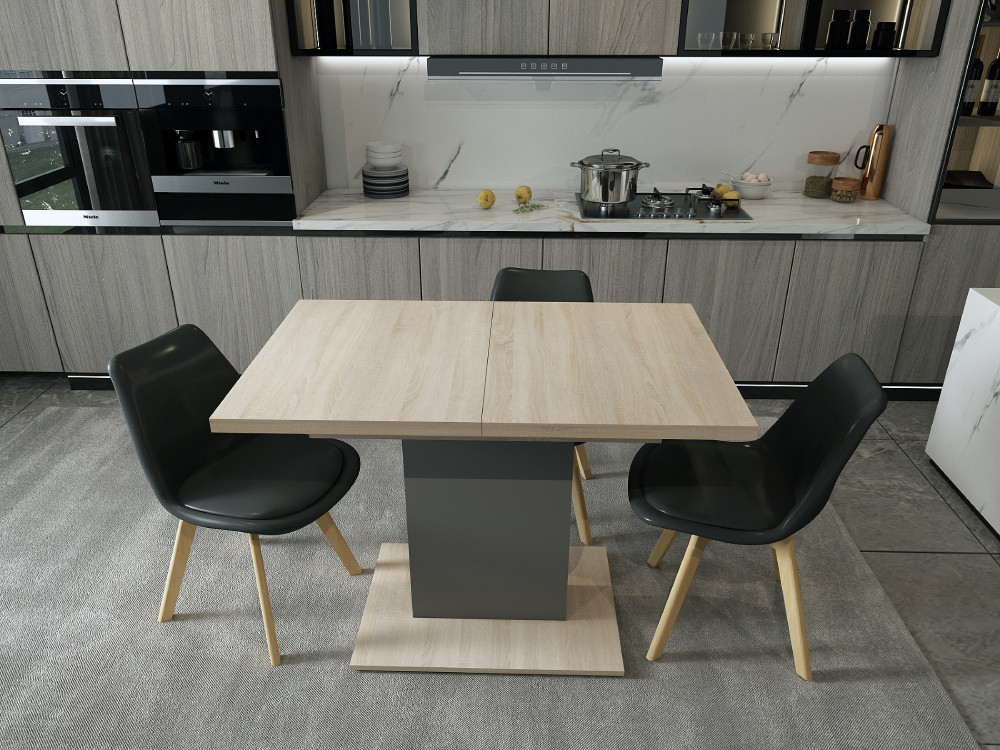 Столовый стол Doros Бостон 150х70х79 см Дуб cонома/Графит (DRS-011337) Львов - изображение 1