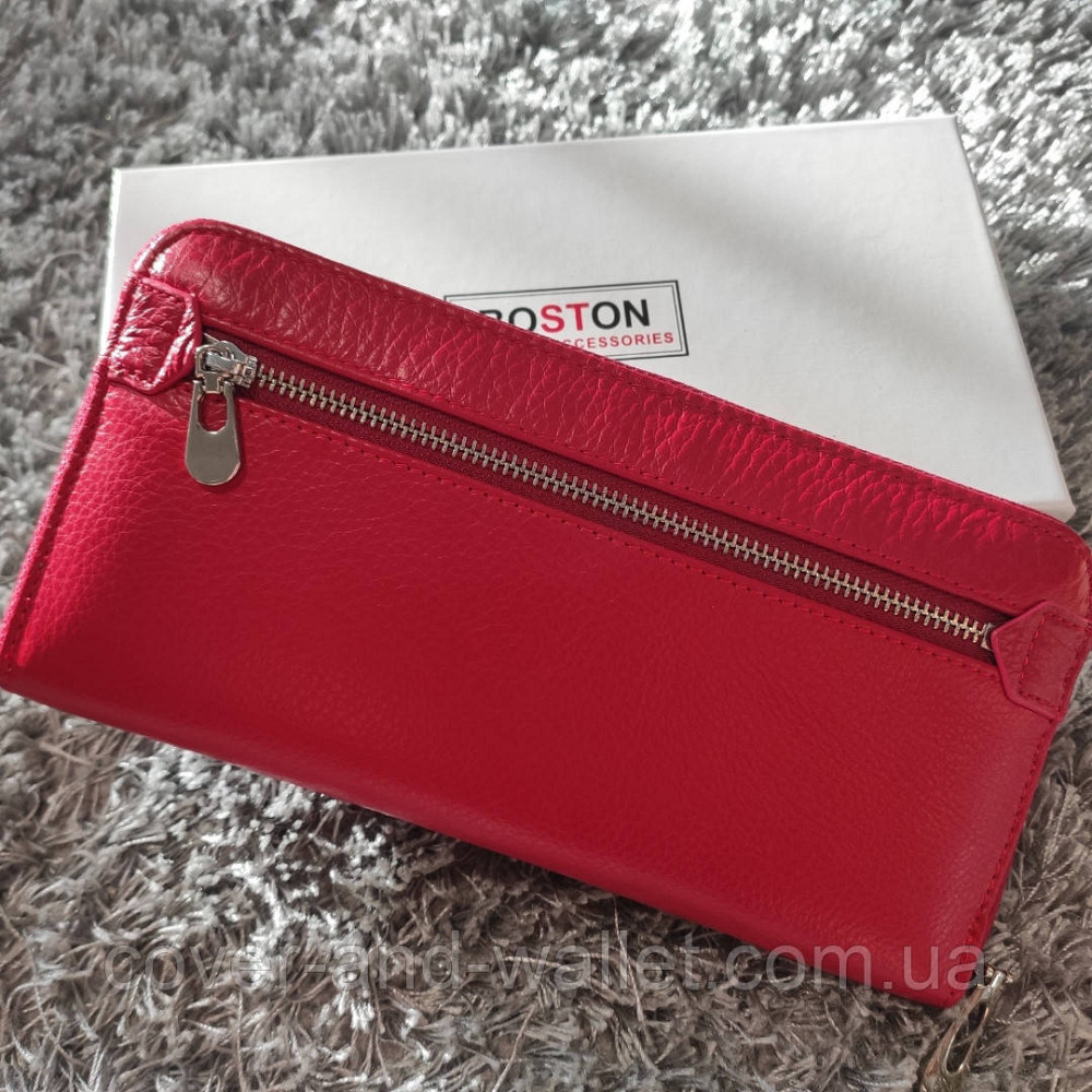 Жіночий червоний гаманець на блискавці на багато карток ST Leather 201 Київ - фото 9