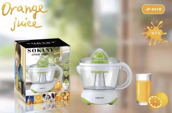 Соковыжималка Sokany JF-601D электрическая 30 Вт объем 0,7 л для цитрусовых и свежего сока Одесса