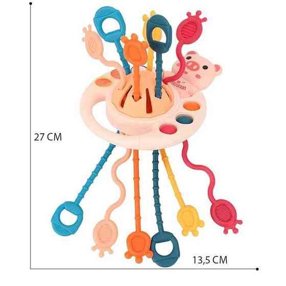 Развивающая погремушка-прорезыватель Свинка Монтессори Киев