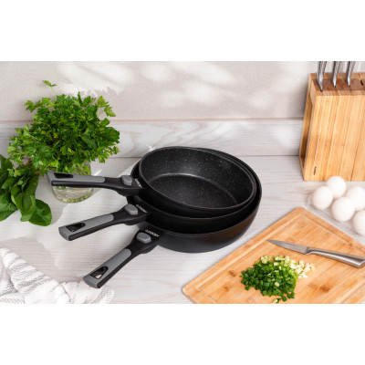 Сковорода Ardesto Gemini Bari, 28см, алюміній, чорний (AR1228B) Вінниця - фото 12