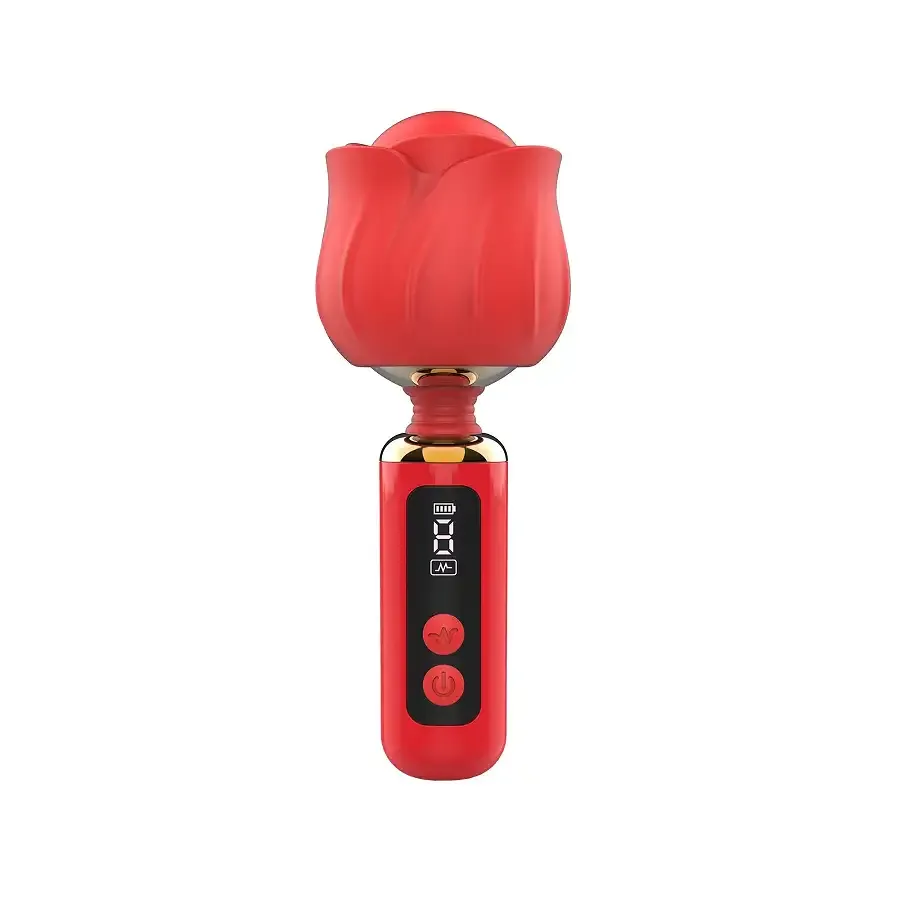 Вібромасажер Loviss Rose Mini Massage Wand Vibrator, головка у вигляді троянди, 9 режимів Львів - фото 1