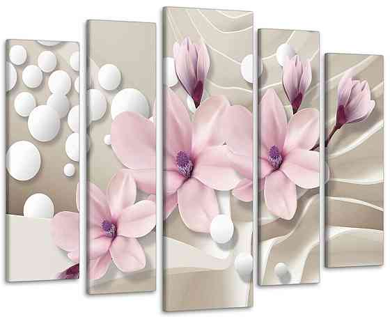 Модульная картина Абстракция Цветы Art-55_5 99x140 см Киев