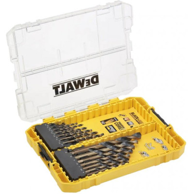 Набор сверл DeWALT по металлу Black&Gold HSS-G, 21 шт, кейс ToughCase (DT70755) Винница - изображение 1