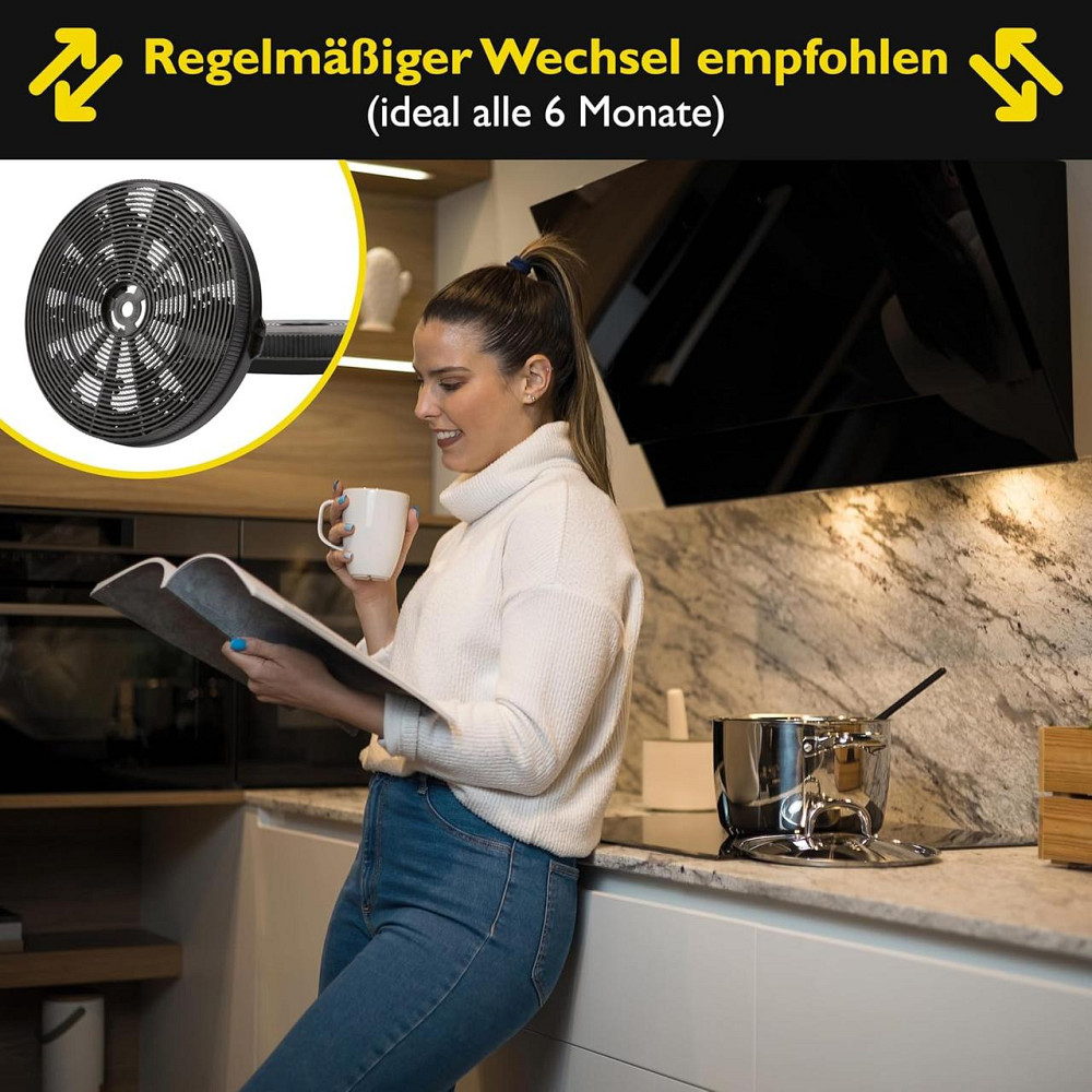 Набір вугільних фільтрів Bomann KF 574 для витяжок DU 7604 G, DU 7606 G, DU 7606.1 G, 2 шт. Київ - фото 6