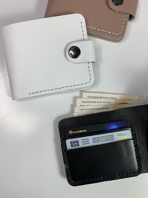 Женский кошелек из натуральной кожи, женский на кнопке кошелек, маленький кошелек на каждый деньMasterSem Киев - изображение 4