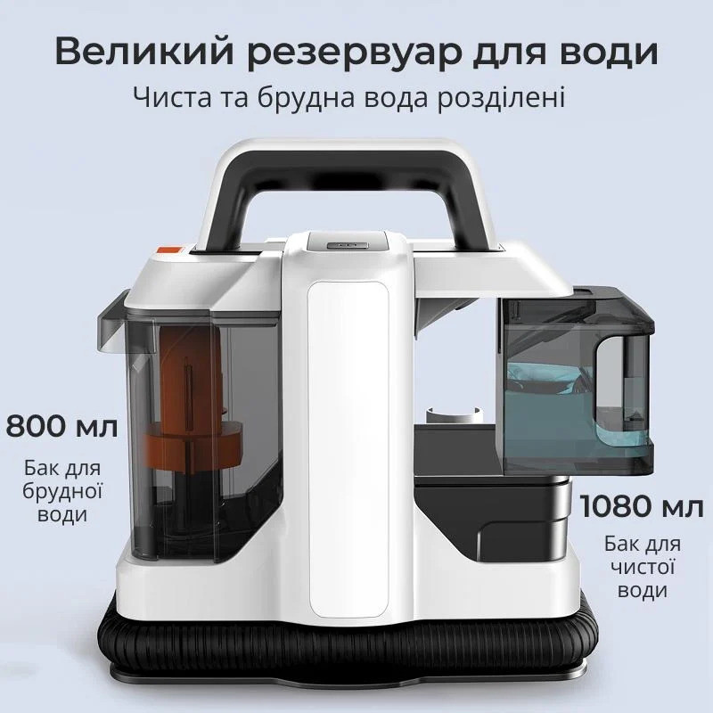 Миючий пилосос для чищення килимів та диванів DOMOTEC MS-4415, професійний пилосос-екстрактор 4200 Вт Одеса - фото 2