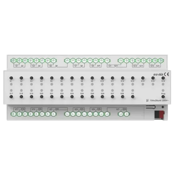 Модуль перемикачів на 28 каналів, 10A, KNX Akubela KXAC-B1R28A10 (00-00002688) Киев