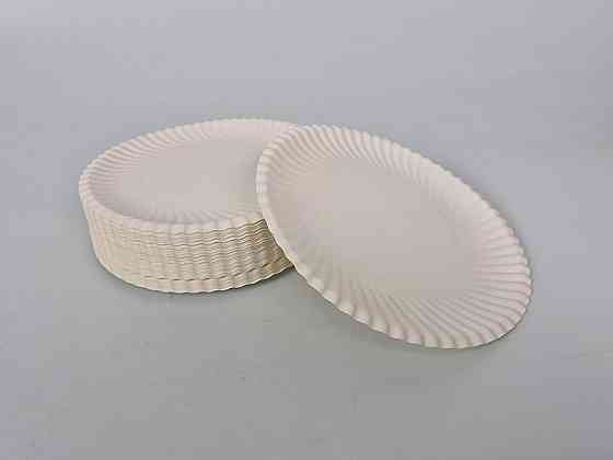 Паперова тарілка біла 100 шт. діаметр 165 мм (1 пачка) Харків