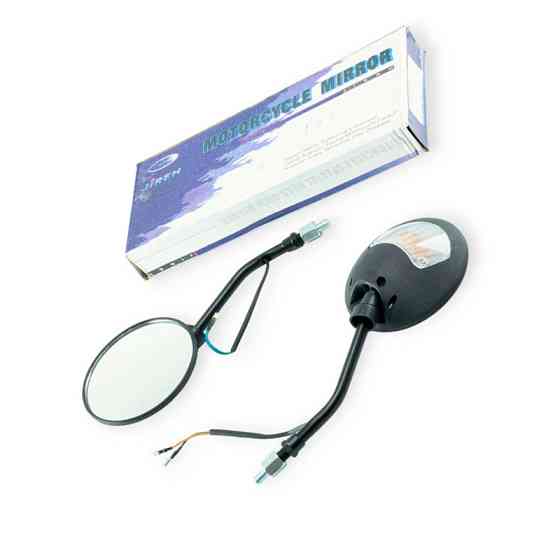 Дзеркало 2 шт) Minsk-Viper CG-125-150 10 мм з поворотами ніжка чорна (к-кт Мукачево