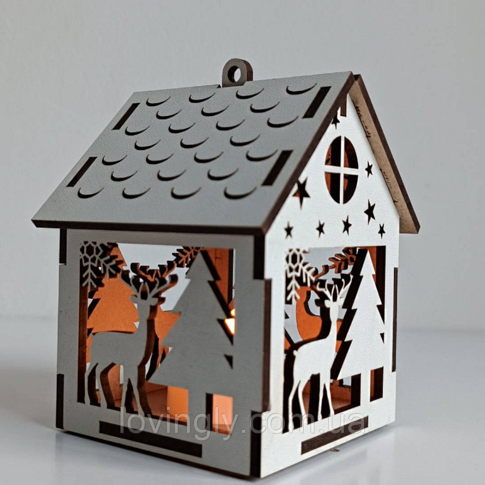 Новорічні іграшки з LED підсвіткою  10см Декор "Зимовий ліс". Ірпінь - фото 2