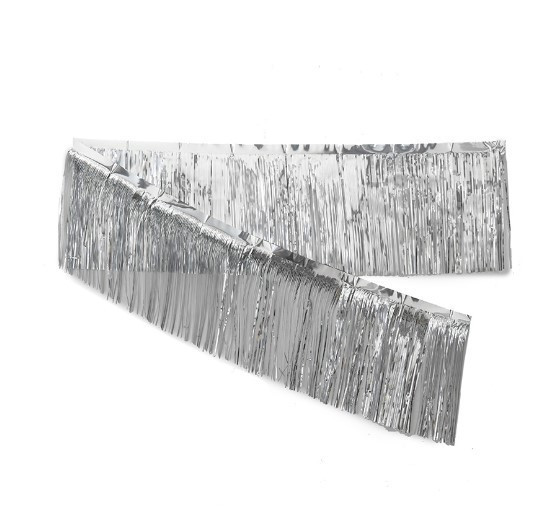Дощик гірлянда на стіну 29 см на 300 см сріблястий Київ - фото 2