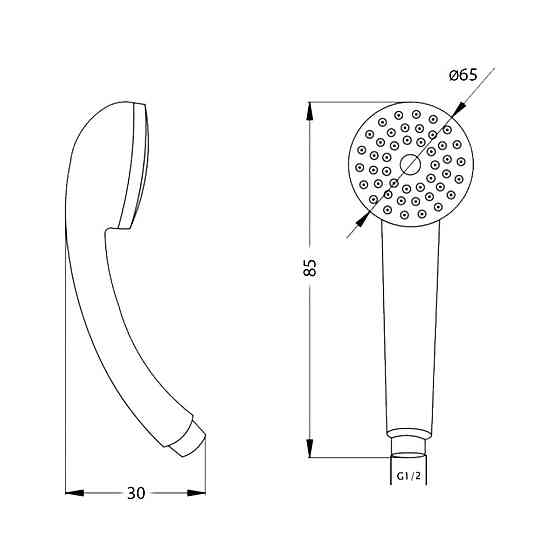 Лійка для душу Kroner KRM - C714 біла Київ