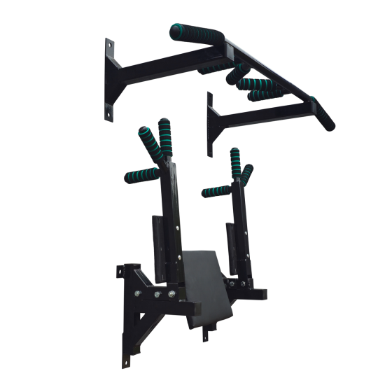 Комплект турнік бруси і прес настінні підйомні складні для дому Київ