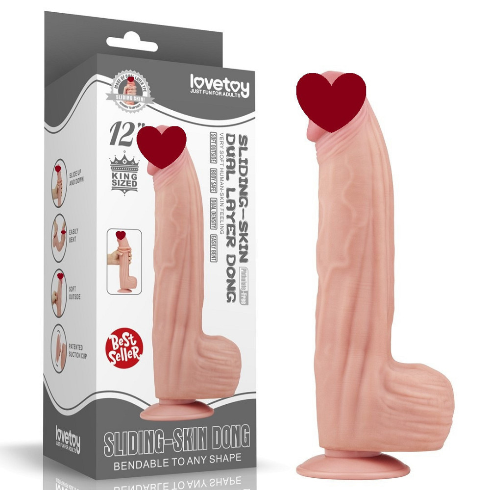 Фаллоимитатор 12'' King Sized Sliding Skin Dual Layer Dong Sex Aura Киев - изображение 1