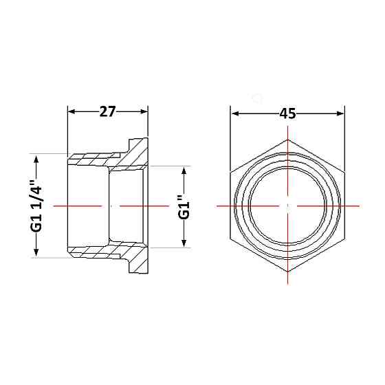 Футорка чугунная 1